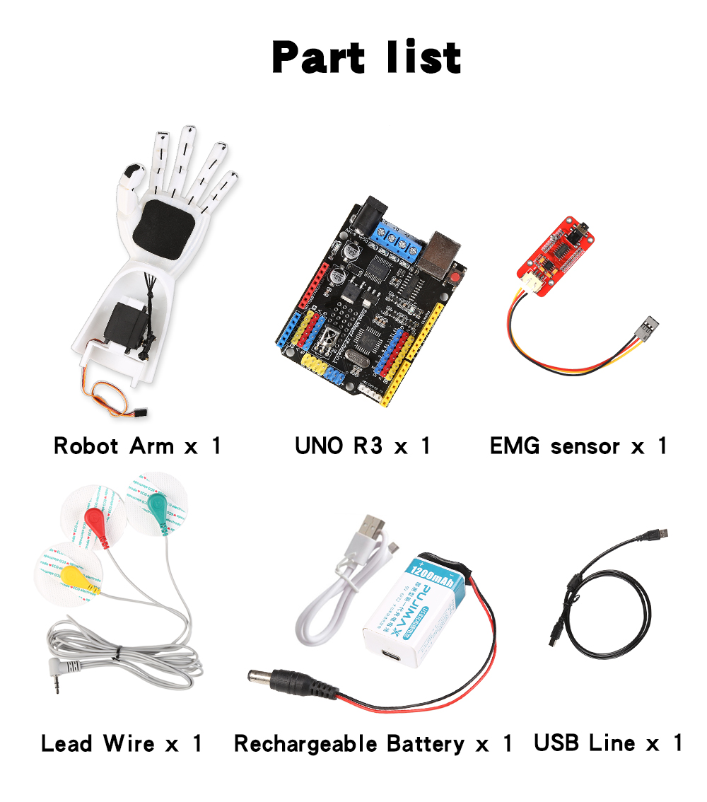 EMG 센서 로봇 팔 전기 근육 신호 센서 로봇 팔,  - Robot Arm Kit 리뷰 및 가격