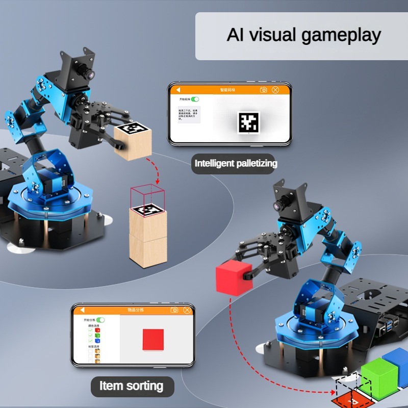 6축 로봇 팔, 서보 클로, AI 비전, FPV 카메라 - Ros Robot 리뷰 및 가격