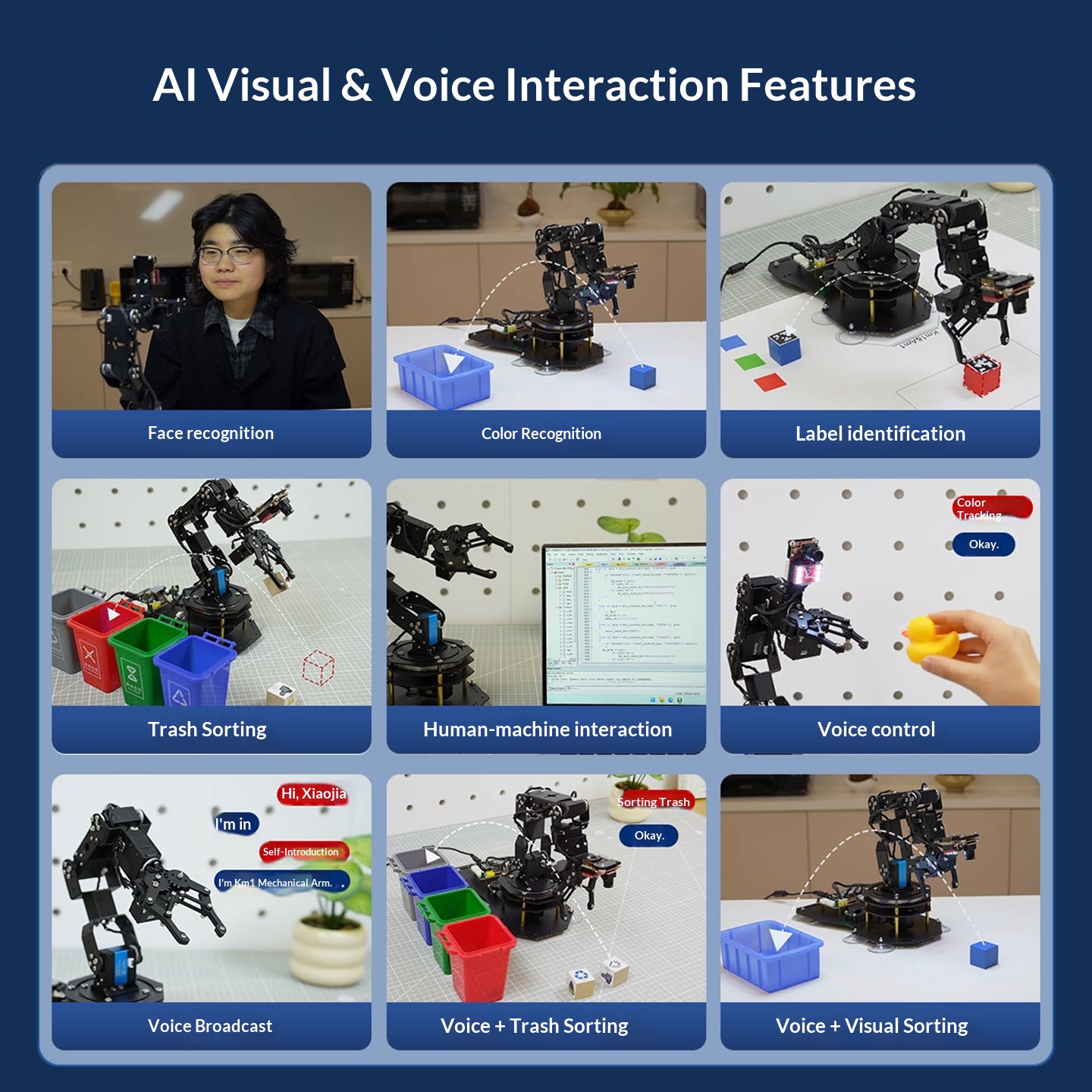KM1 6축 오픈소스 로봇 팔 AI 로봇 매니퓰레이터  - Stm32 Robot 리뷰 및 가격
