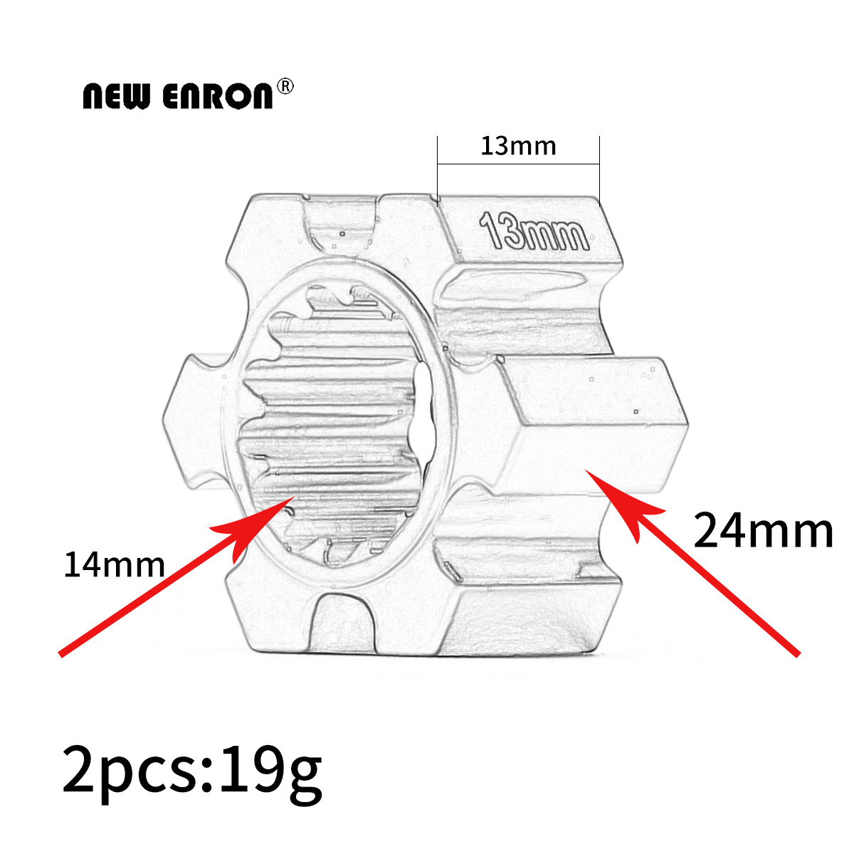 새로운 ENRON 2Pcs 알루미늄 휠 허브 Hex 1 - Omni Wheel 리뷰 및 가격