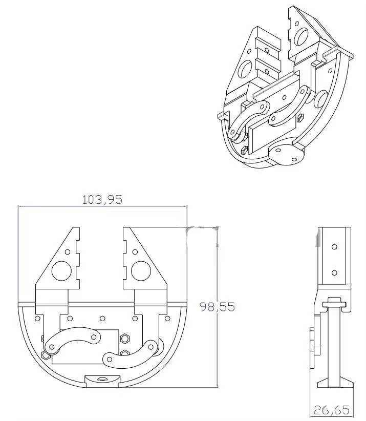 새로운 로봇 클램프 그리퍼 서보 브래킷 마운트 기계식  - Robot Gripper Claw 리뷰 및 가격